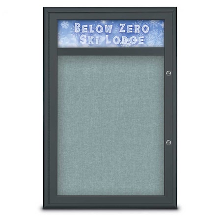 Single Door Radius Plus Corkboard With H