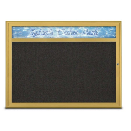 Single Door Radius Corkboard With Header