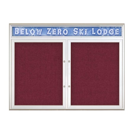 Double Door Radius Plus Corkboard With H