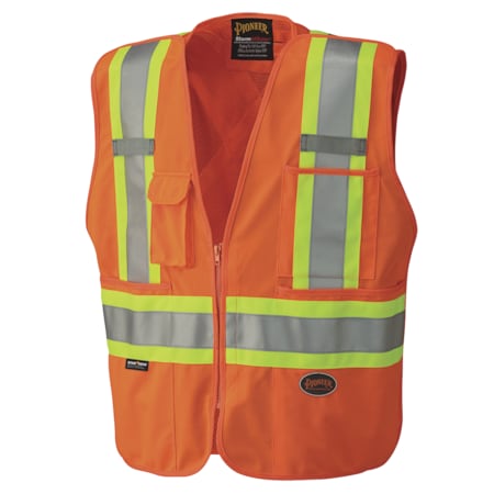 Break Away Zip Vest,Orange,Large
