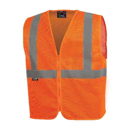 Polyester Mesh Vest,Orange,3XL