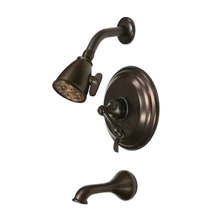 Tub And Shower Faucet, Oil Rubbed Bronze, Wall Mount