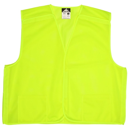 Safety Vest,Hi-Viz Lime,2XL