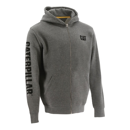 Full Zip Hooded Sweatshirt,Dark Heather