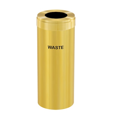 15 Gal Trash Can, Satin Brass