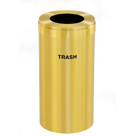 16 Gal Trash Can, Satin Brass