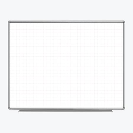 Wall-Mounted Magnetic Ghost Grid Whiteboard,48” X 36”
