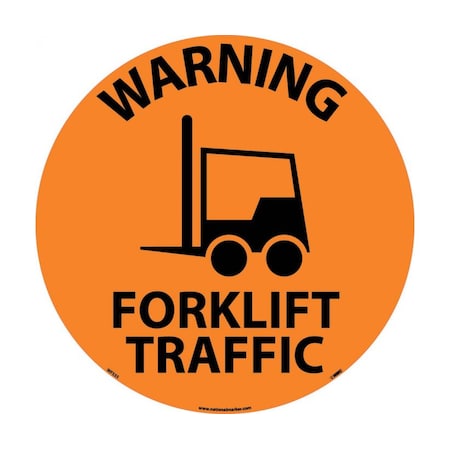 Warning Forklift Traffic Walk On Floor Sign