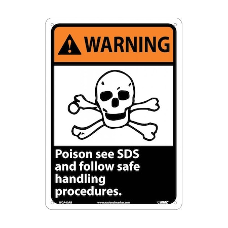 Warning Poison Follow Safety Procedures Sign, WGA40AB