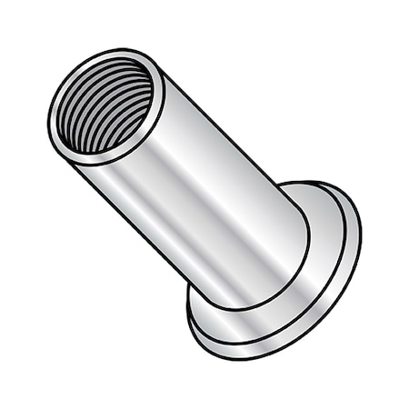 Rivet Nut, #10-32 Thread Size, 0.396 In - 0.406 In Flange Dia., .516 In - .546 In L, Aluminum