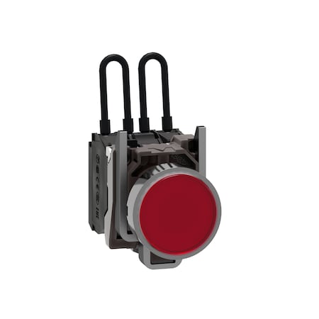 METAL PUSH-TO-TEST PILOT LIGHT 24V RED