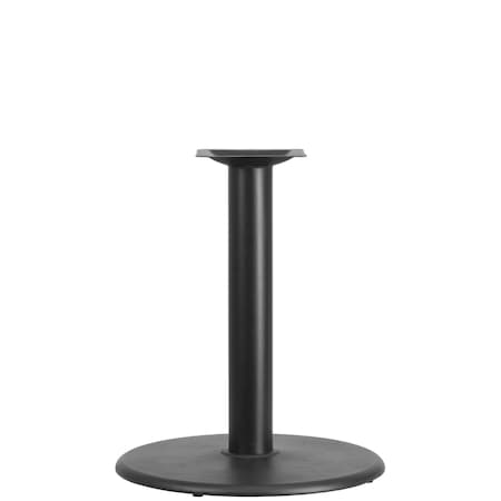 Round Restaurant Table Base With 4 Dia., 24 W, 24 L, 28.5 H, Cast Iron, Iron Top, Black