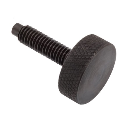 Thumb Screw, 3/8-16 Thread Size, Round, Black Oxide Steel, 3 In Lg