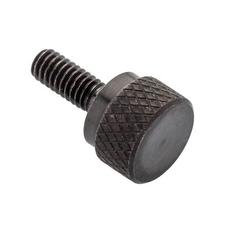 Thumb Screw, #8-32 Thread Size, Round, Black Oxide Steel, 7/32 In Head Ht, 3/4 In Lg