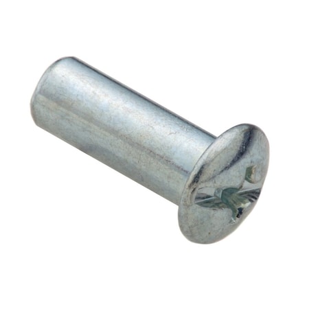 Combo Barrel, 1/4-20, 3/8 In Brl Lg, 5/16 In Brl Dia, 410 Stainless Steel Zinc Plated