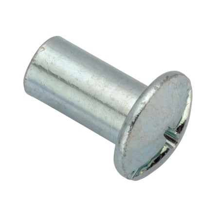 Barrel Bolt, #10-24, 1/2 In Brl Lg, 1/4 In Brl Dia, Steel Zinc, 50 PK