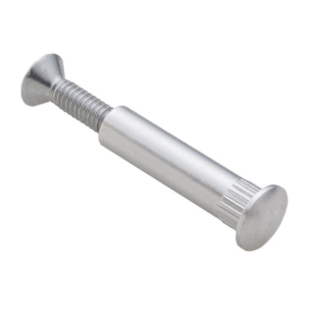 Arch Barrel/Screw, 1/4-20, 1-9/16 In Brl Lg, 3/8 In Brl Dia, Aluminum Unfinished