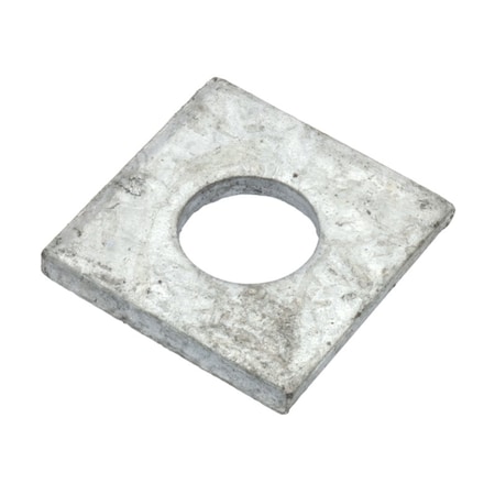 Square Washer, Fits Bolt Size 7/8 In Low Carbon Steel, Galvanized Finish