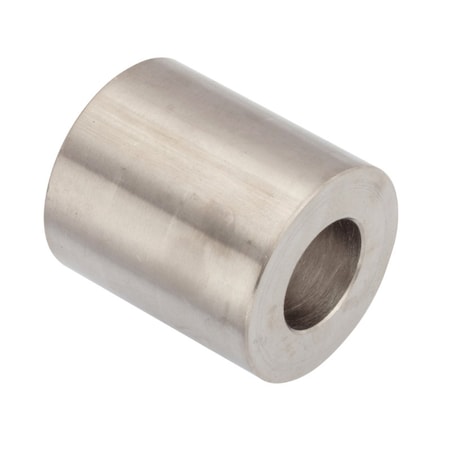 Round Spacer, 1/2 Screw Size, Passivated 316 Stainless Steel, 1-1/2 Overall Lg, 0.505 In Inside Dia