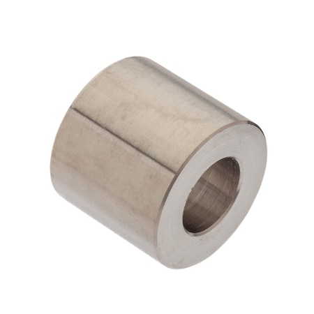 Round Spacer, 3/8 Screw Size, Passivated 316 Stainless Steel, 1/2 Overall Lg, 0.38 In Inside Dia