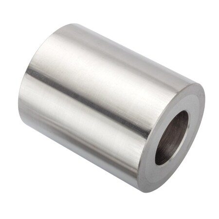 Round Spacer, 1 Screw Size, Plain 18-8 Stainless Steel, 2-1/2 Overall Lg, 1 In Inside Dia