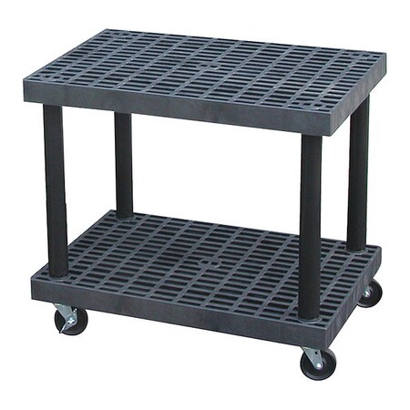 Recycled HDPE Modular-Kart, 2 Shelves, 750 Lb