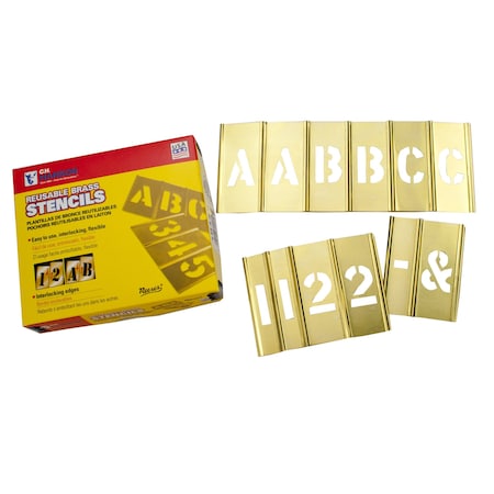 Interlocking,Brass Stencil Set,3,77pcs