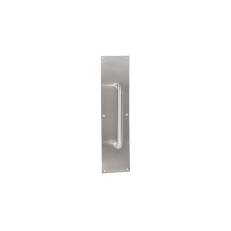 Square Corner Pull Plate With 8 1194 Pull Satin Chrome 4x16