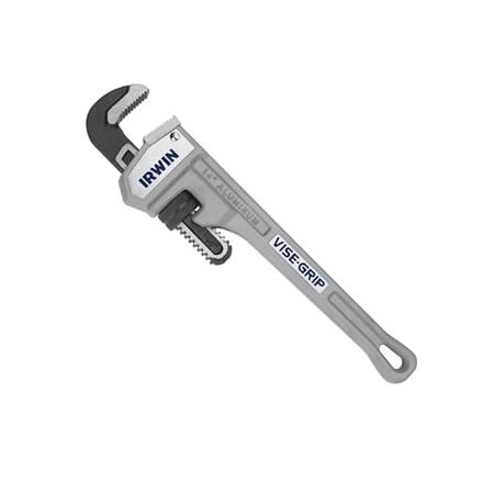 10 L 1-1/2 Cap. Cast Aluminum Pipe Wrench,Cast Aluminum,10in