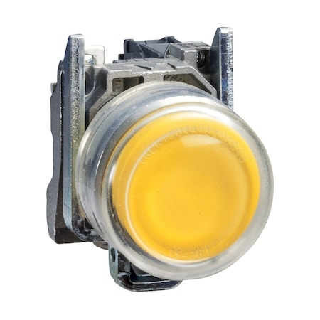 Push Button,metal,projecting,yellow,