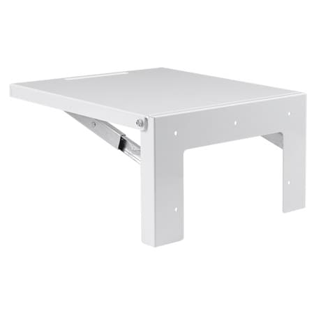 Large Folding Shelf, 24.00x24.00, Gray, Steel