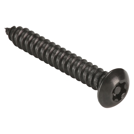 1-1/4 In Torx Button Tamper Resistant Screw, Steel, Black Oxide Finish, 25 PK