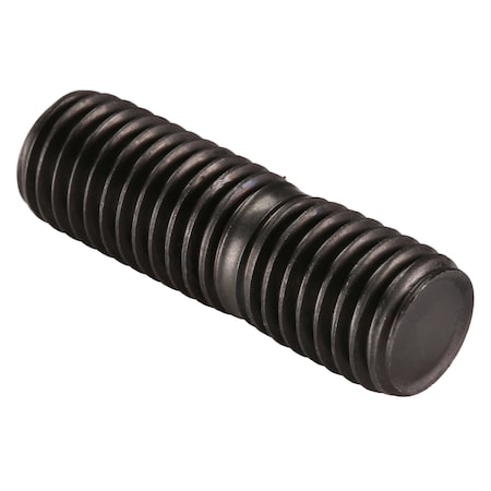 Double-End Threaded Stud, 5/8-11 Thread To 5/8-11 Thread, 2 In, Steel, Black Oxide, 2 PK