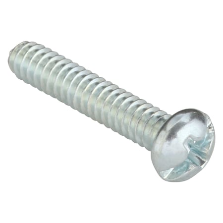 #6-32 X 3/4 In Combination Phillips/Slotted Round Machine Screw, Zinc Plated Steel, 100 PK