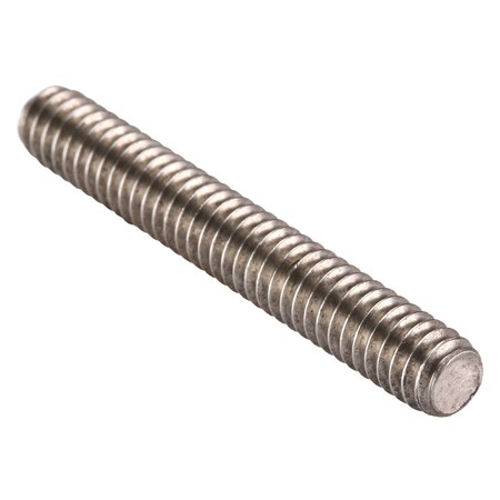 Fully Threaded Stud, 1/4-20, 1 3/4 In, Stainless Steel, 18-8, Plain Finish, 10 PK