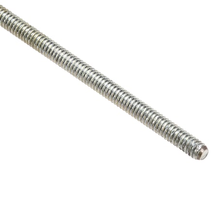 Fully Threaded Rod, 5-40, 2 Ft, Steel, Grade A, Zinc Plated Finish