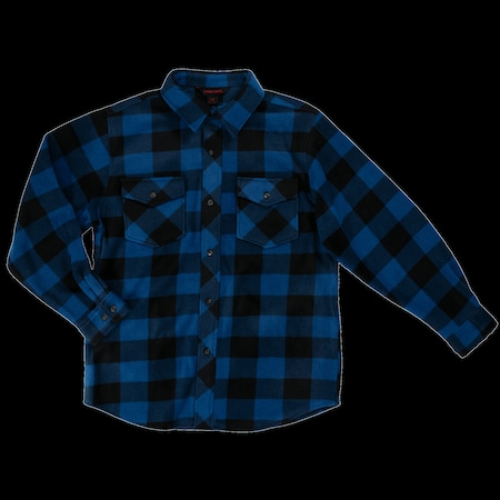 Buffalo Check Fleece Shirt,Blue,3XL