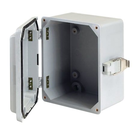 Screw- Or Hinge-Cover With Quick-Release Latch, Type 4X, 5.50x4.00x5.0