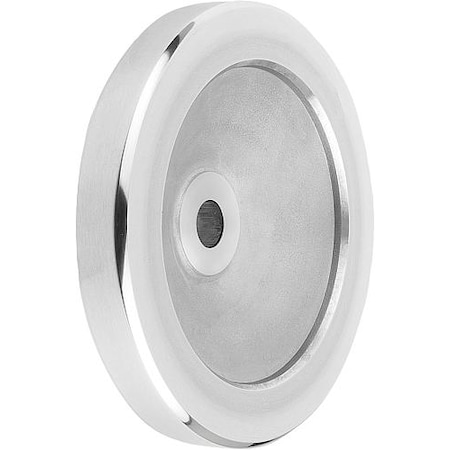 Disc Handwheel Diameter D1= 160 Mm, Reamed Hole D2= 16 Mm, Aluminum, Without Grip