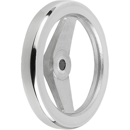 2-Spoke Handwheel, Aluminum, Diameter D1= 100, Bore Dia. D2= 12 Mm, Without Grip