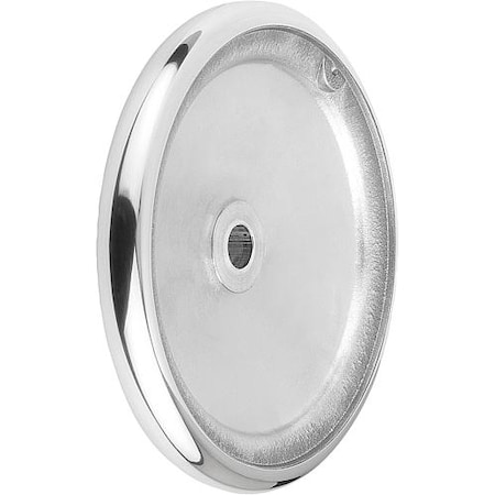 Disc Handwheel, Aluminum, Similar To DIN 950, Diameter D1= 120 Mm, Bore D2= 0.375, Without Grip