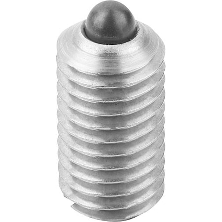 Spring Plunger Light Spring Force D=M08 L=16, Stainless Steel, Comp: Pin Stainless Steel