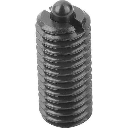 Spring Plunger Light Spring Force D=M10 L=22, Steel, Comp: Pin Steel