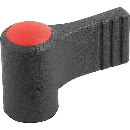 Wing Grip, One-Sided, Size: 1 D=M06, A=27,5, H=24, Form: K, Body Black, Cap Red, Comp: Steel