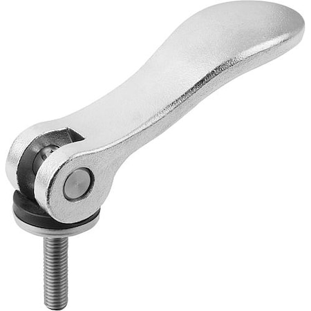 Cam Lever, Stainless Steel Electropolished, Size: 9, M04X15, A=36,2, B=14,4, Comp: Stainless Steel