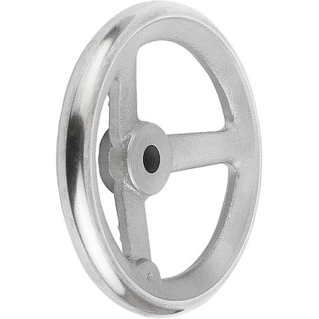Handwheel, DIN 950, D1= 315 Mm, Bore D2= 30 Mm, Gray Cast Iron, Without Grip