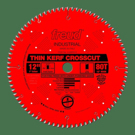 Thin Kerf Fine Finish Crosscut Blade,12