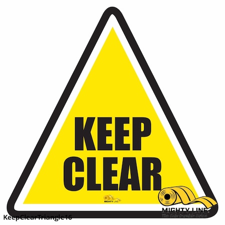 Keep Clear Triangle Floor Sign,Floor Ma, KEEPCLEARTRIANGLE16