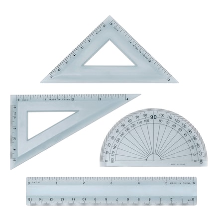 Math Sets, 6 /15 Cm Ruler Combo Set