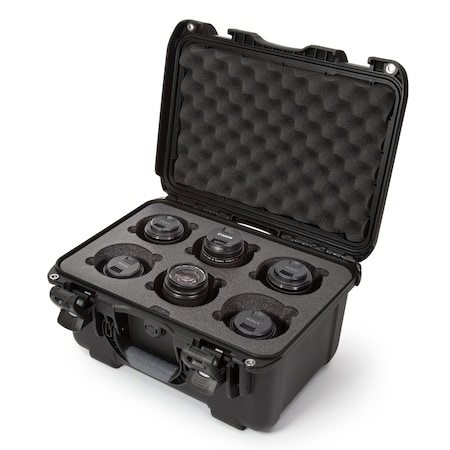 Case With Foam Insert For 6 Lens,Black